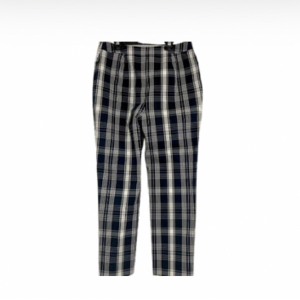 Jones New York Signature Stretch Black and White Checkered Pattern Pants Size 6 - Picture 3 of 7